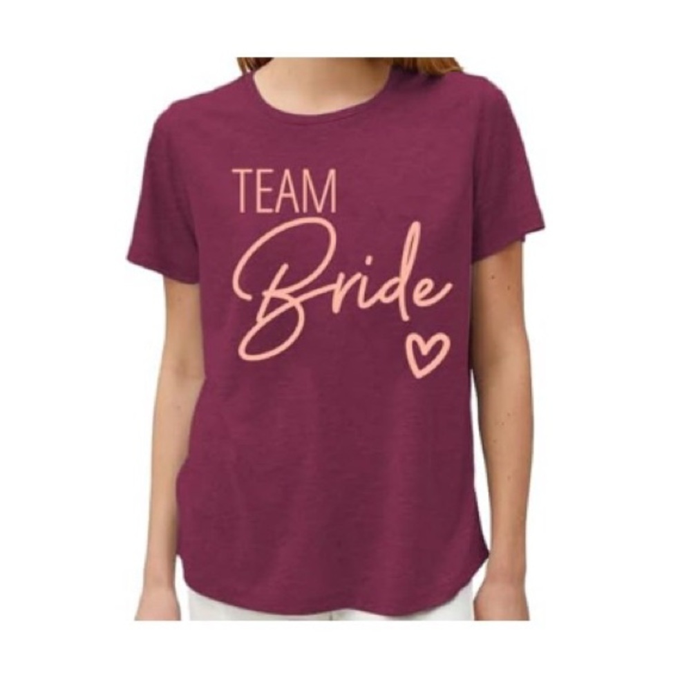 Team Bride Maroon T-Shirt